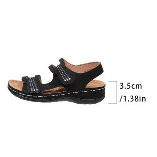 Damen Komfortable Sandalen mit verstellbaren Klettverschlüssen EB