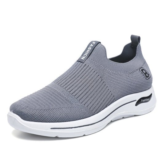 Damen Komfortable Slip-On Sneakers mit atmungsaktivem Strick-Obermaterial EB