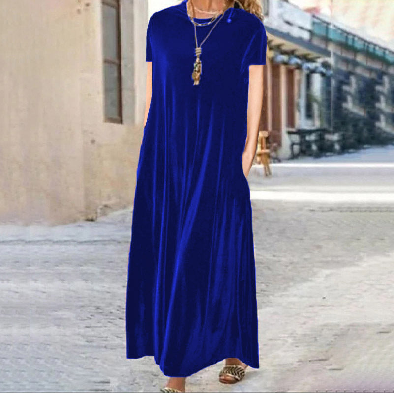 Damen Maxikleid mit elegantem Schnitt und Taschen EB
