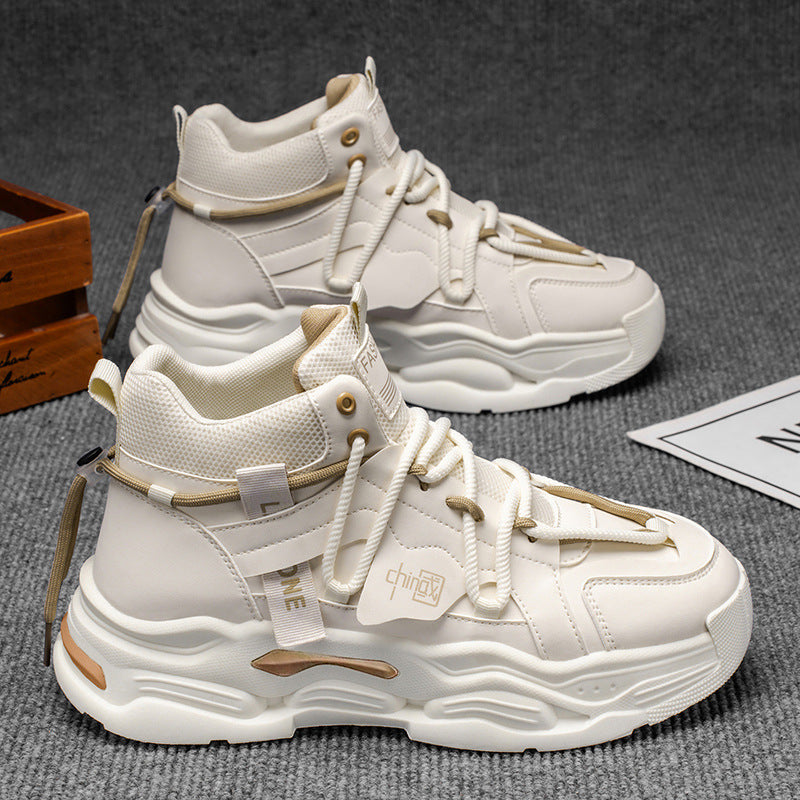 Damen Modische High-Top Sneakers mit robustem Design und atmungsaktiver Oberflächenstruktur EB