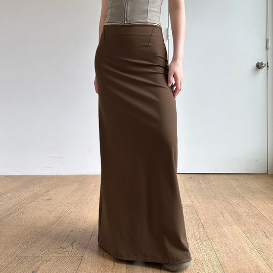 Damen Maxi-Rock mit elegantem Schlitz und weich fließendem Stoff EB