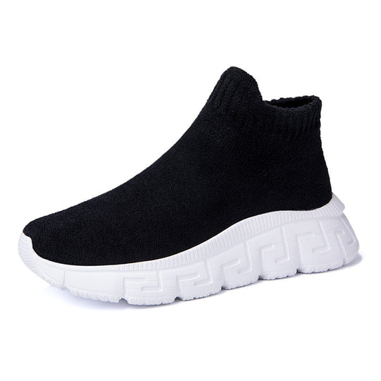 Damen Bequeme Stretch-Sneaker mit hochgezogenen Fersenpolstern EB