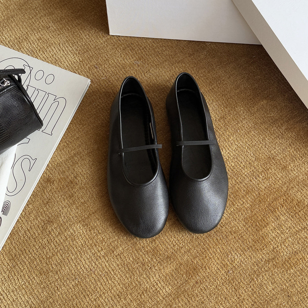Damen Ballerinas mit elastischem Riemen für optimalen Halt EB