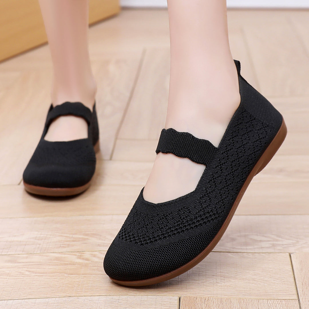 Damen Komfortable Slip-On Ballerinas EB