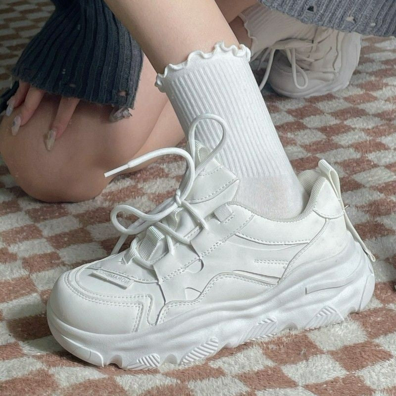 Damen Sportliche Sneakers mit zehenverstärkendem Design und atmungsaktiver Oberflächenstruktur EB