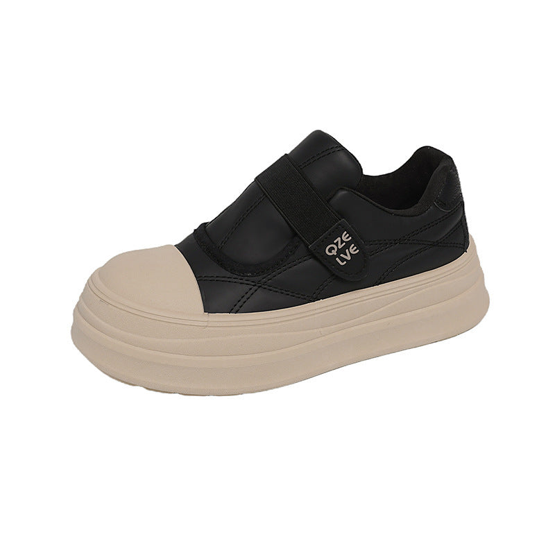 Damen modische Slip-On Sneakers mit praktischen Klettverschluss und dämpfender Laufsohle EB