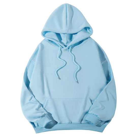 Unisex Oversize-Fleece-Hoodie mit tiefer Schulter, Kängurutasche und breitem Rippbund EB