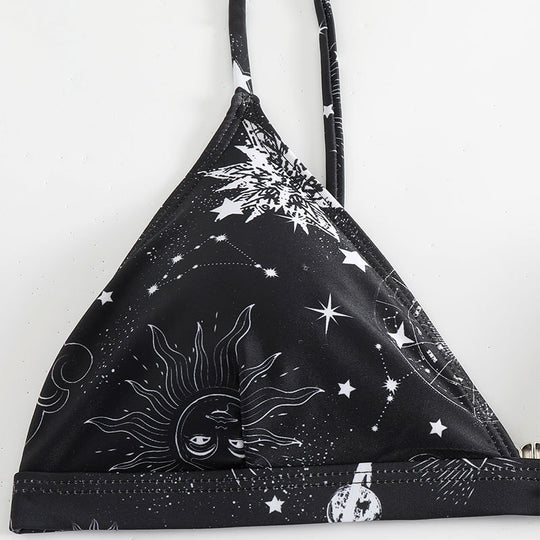 Damen Triangel-Bikini mit einzigartigem Sternenmuster EB