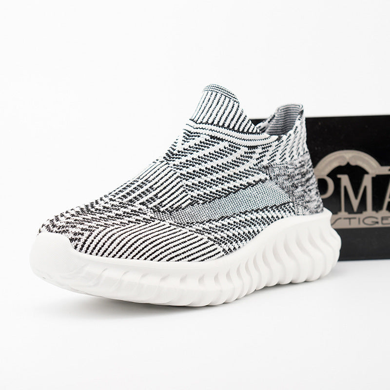 Damen Modische Strick-Sneaker mit rutschfester Sohle EB