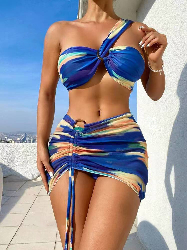 Damen Cropped Top und Minirock Set EB