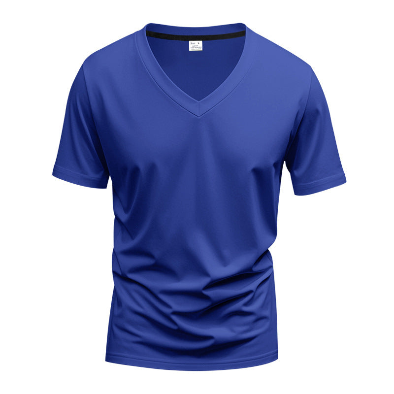 Herren V-Ausschnitt T-Shirt aus atmungsaktiver und schnelltrocknender Baumwolle EB