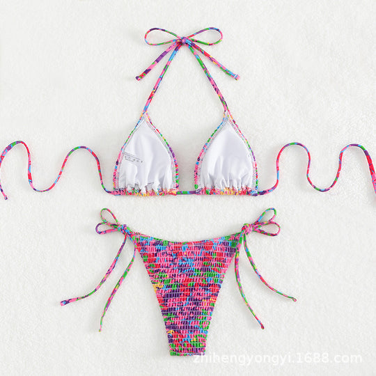 Damen Triangel-Bikini mit fröhlichem Rüschendesign EB