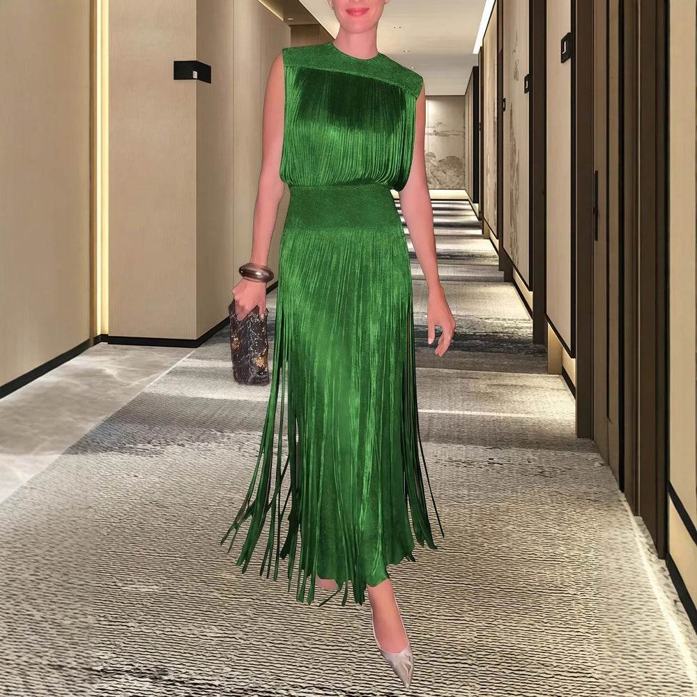 Damen Elegantes Abendkleid mit schwingendem Saum EB