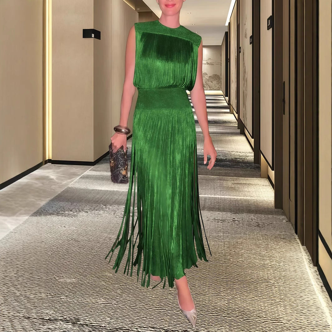Damen Elegantes Abendkleid mit schwingendem Saum EB
