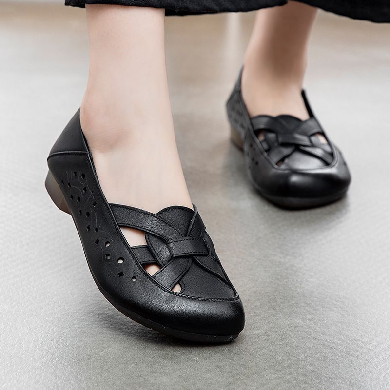 Damen Ballerina-Schuhe mit dekorativen Cut-Outs und bequemem Innenfutter EB
