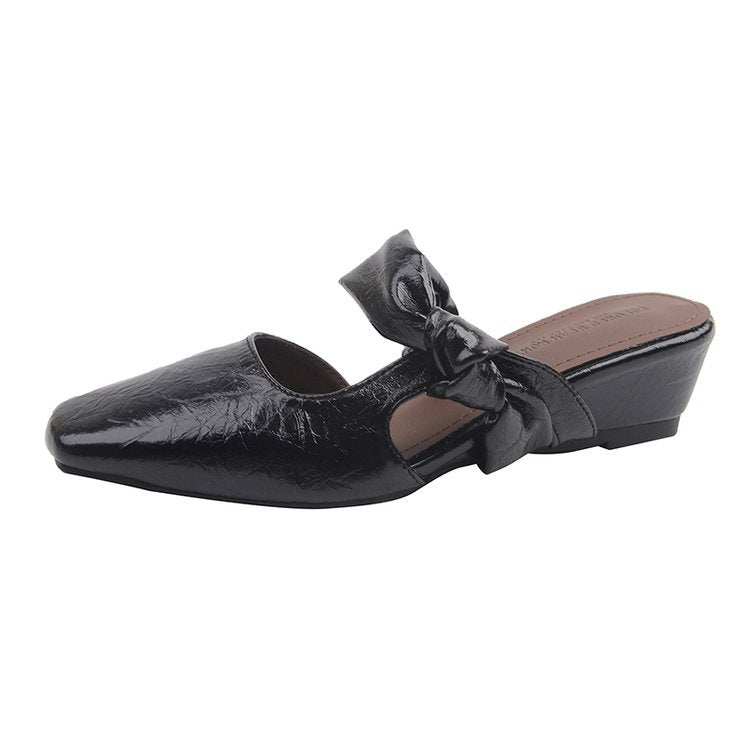 Damen elegante Sling-Pump mit modischem Schleifenakzent und komfortablem Blockabsatz EB