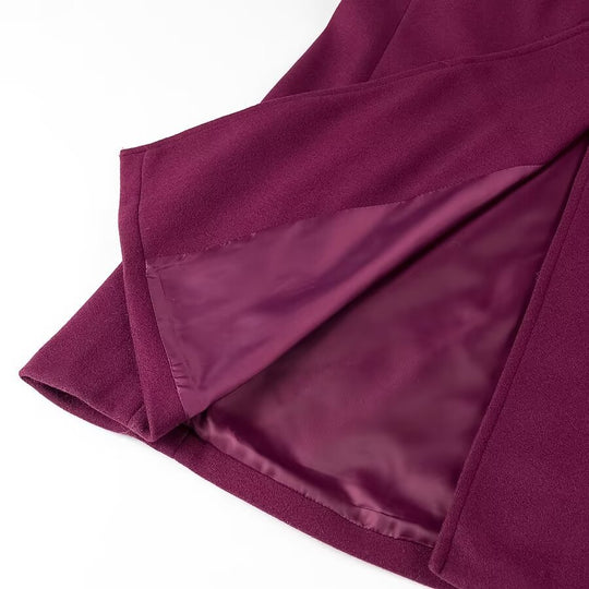 Damen eleganter und lässiger Langmantel mit doppelter Knopfreihe EB