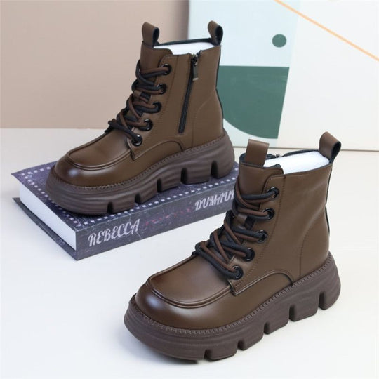 Damen Modische Winterstiefel mit dämpfender Profilsohle und seitlichem Reißverschluss EB