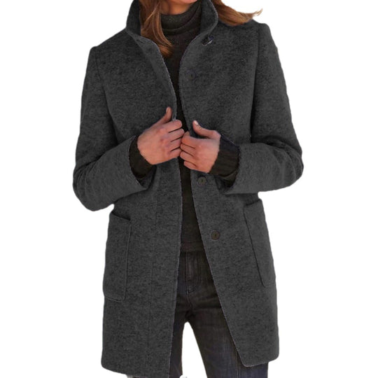 Damen eleganter Wollmantel mit optimaler Passform EB