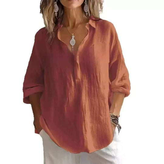 Damen Leichte Leinenbluse EB