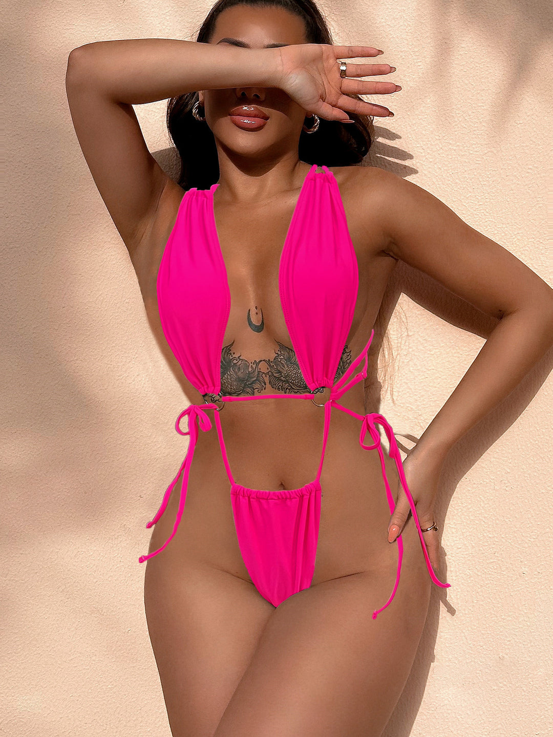 Damen verführerisches Bikiniset mit raffinierten Kordeldetails EB