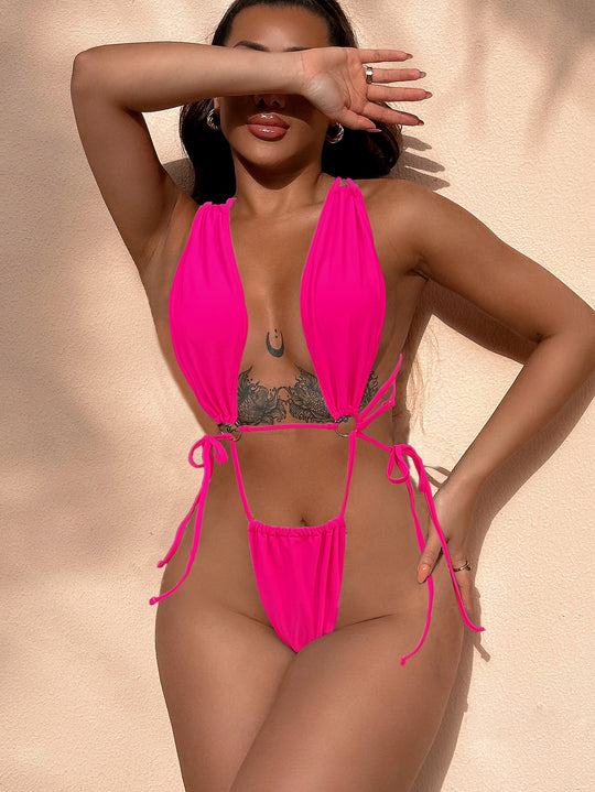 Damen verführerisches Bikiniset mit raffinierten Kordeldetails EB