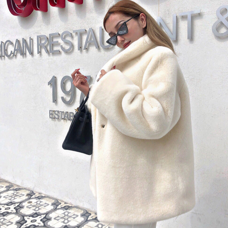 Damen Übergröße Teddyjacke EB