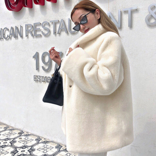 Damen Übergröße Teddyjacke EB