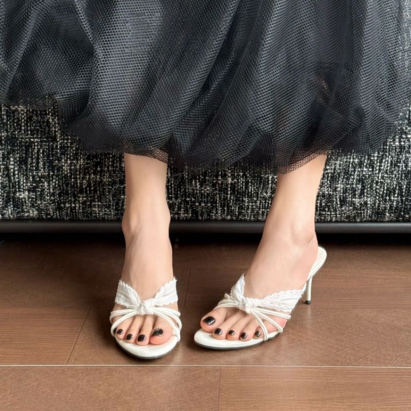 Damen elegante Slipper mit raffinierter Raffung EB