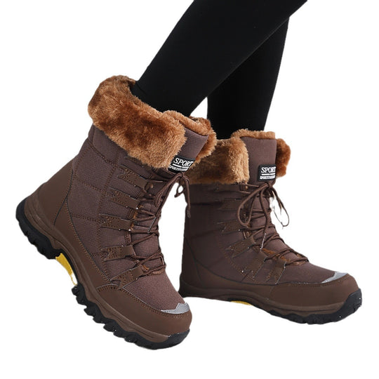 Damen Winterwanderboots mit isolierendem Futter und rutschfester Profilsohle EB