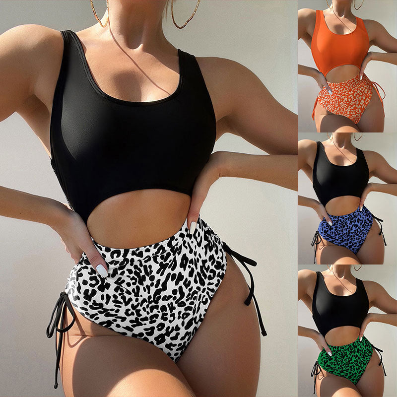 Damen Hochgeschnittener Badeanzug mit Cut-Out-Design EB