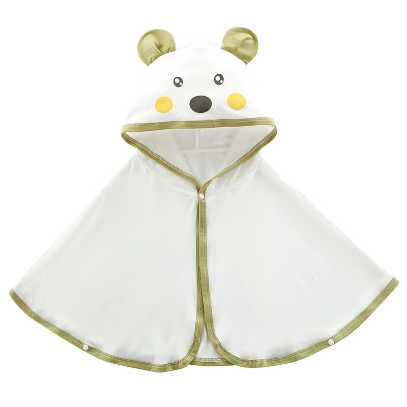 Unisex nan kids wasserdichter Kapuzen-Panda-Regenponcho mit Ohr-Kapuze und Druckknopfverschluss EB