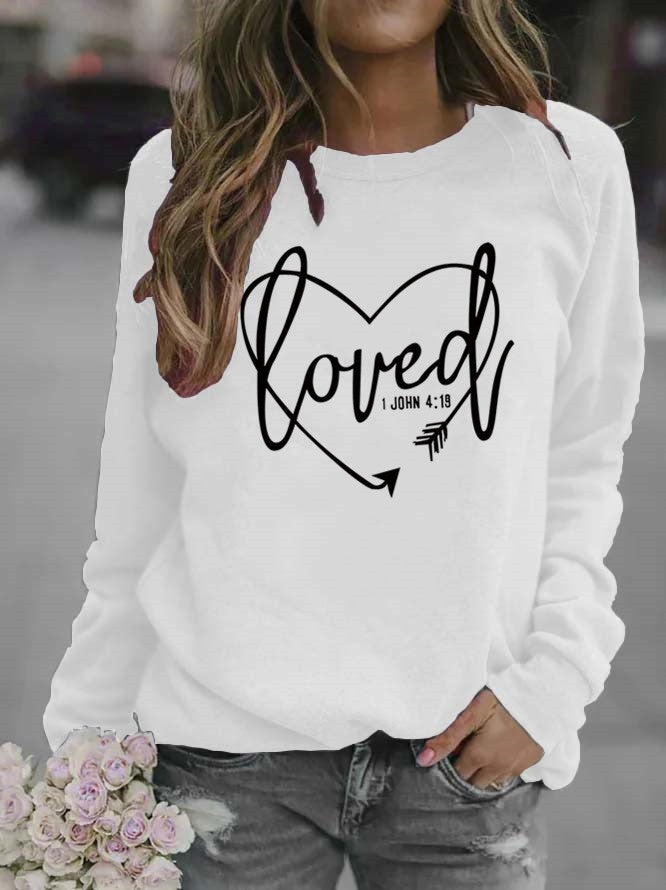 Damen Sweatshirt mit inspirierendem Schriftzug und trendigem Design EB