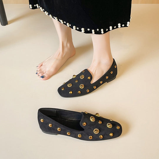 Damen Mokassin-Schuhe mit modischer Verzierungen und komfortabler Sohle EB