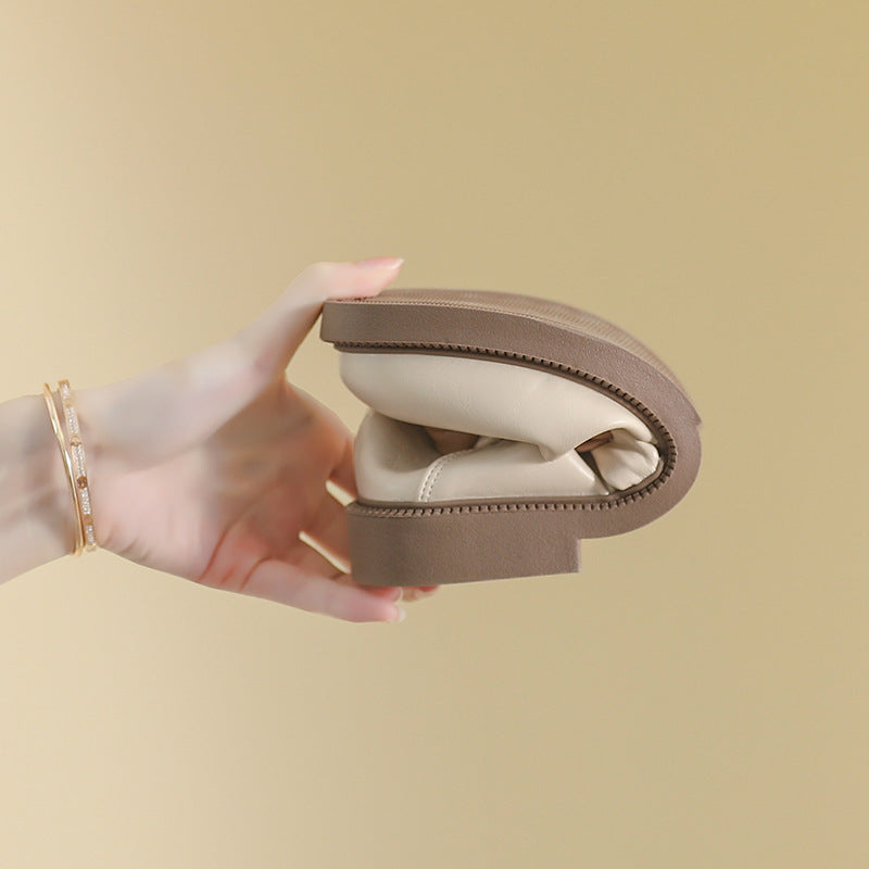 Damen elegante Ballerinas mit Schleifenakzent EB