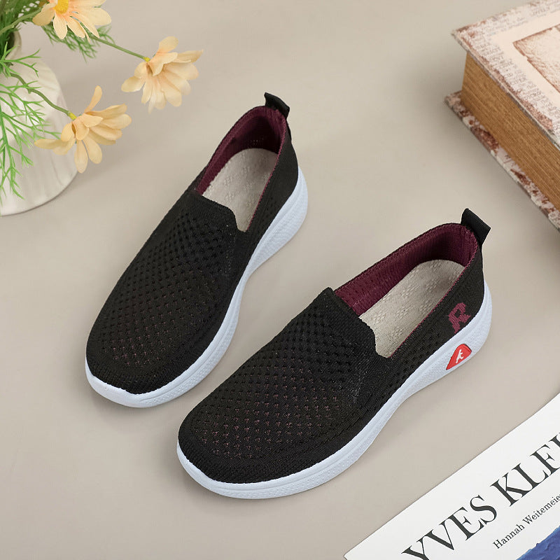 Damen Atmungsaktive Slip-On Freizeitschuhe mit rutschfester Sohle EB