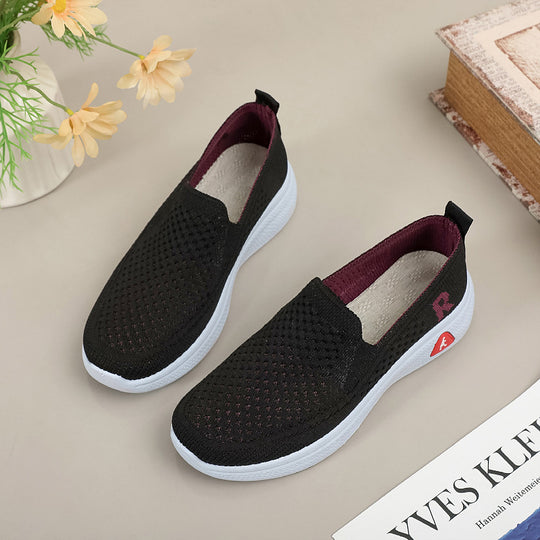Damen Atmungsaktive Slip-On Freizeitschuhe mit rutschfester Sohle EB