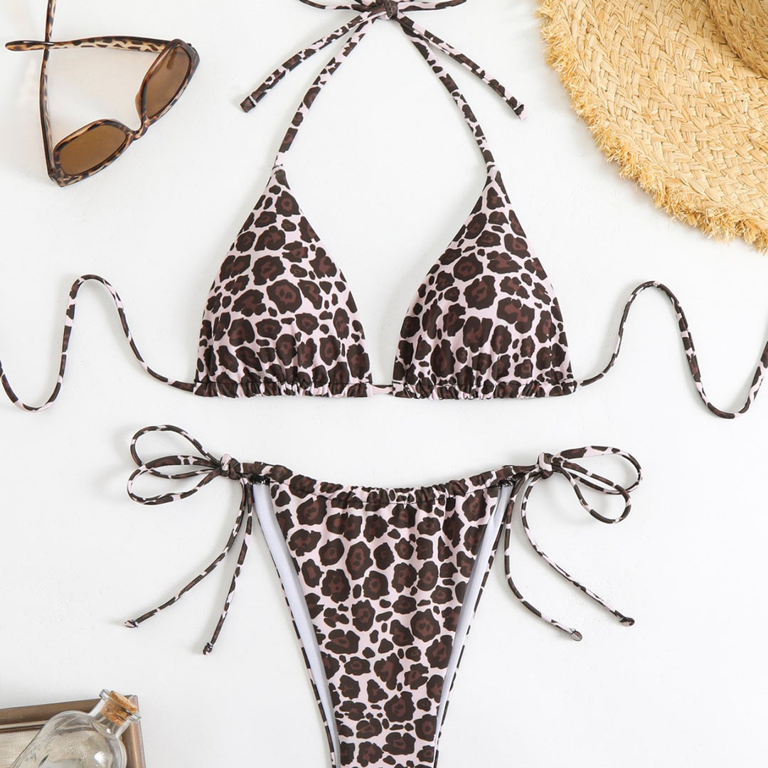 Damen Triangel-Bikini-Set mit elegantem Schnürdesign EB