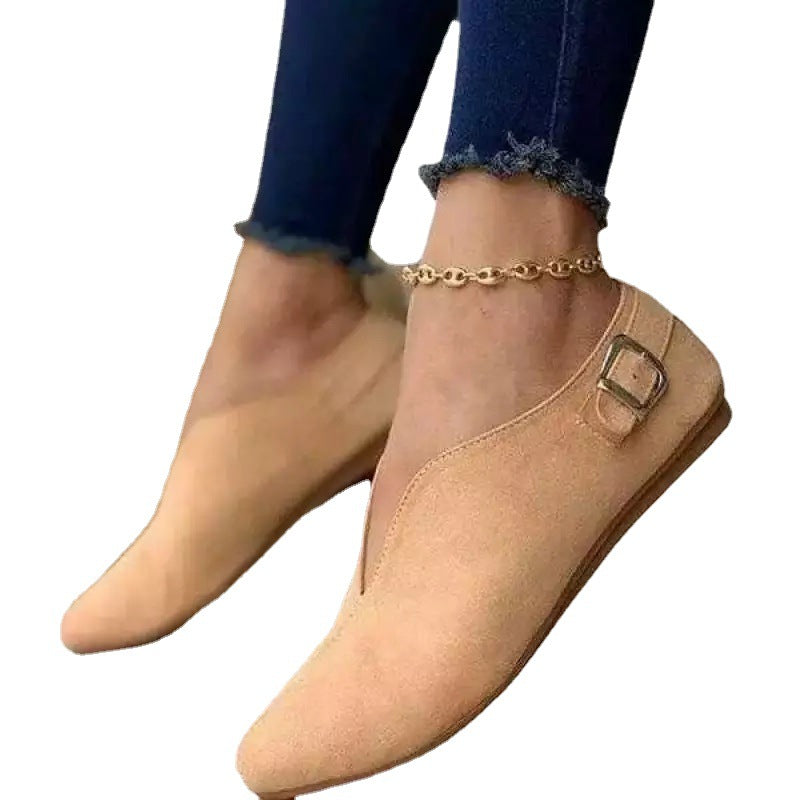 Damen Elegante Mokassins mit verstellbarem Schnallen-Detail EB