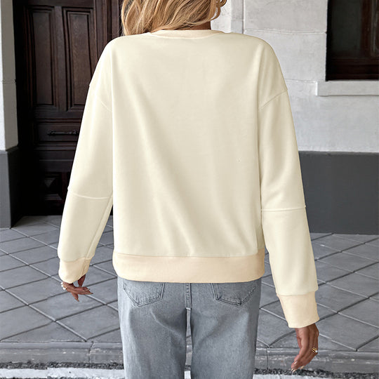 Damen Sweatshirt mit einzigartigem Schleifenmotiv EB
