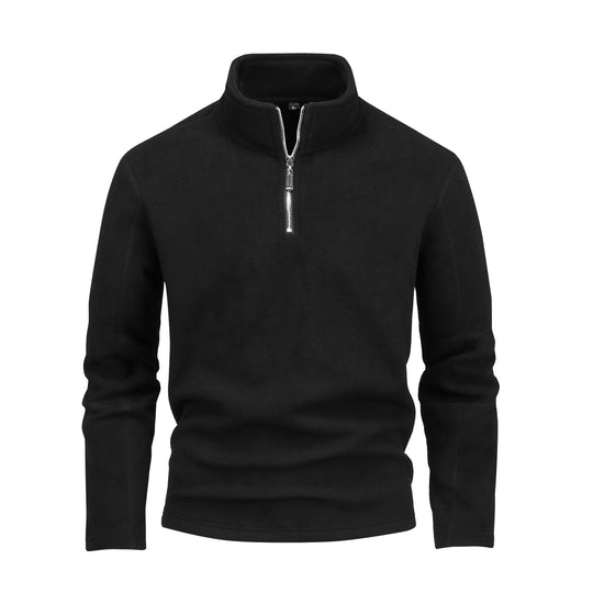Herren nan Fleece-Halbzip-Pullover mit Stehkragen und flauschiger Mikrofleece-Qualität EB
