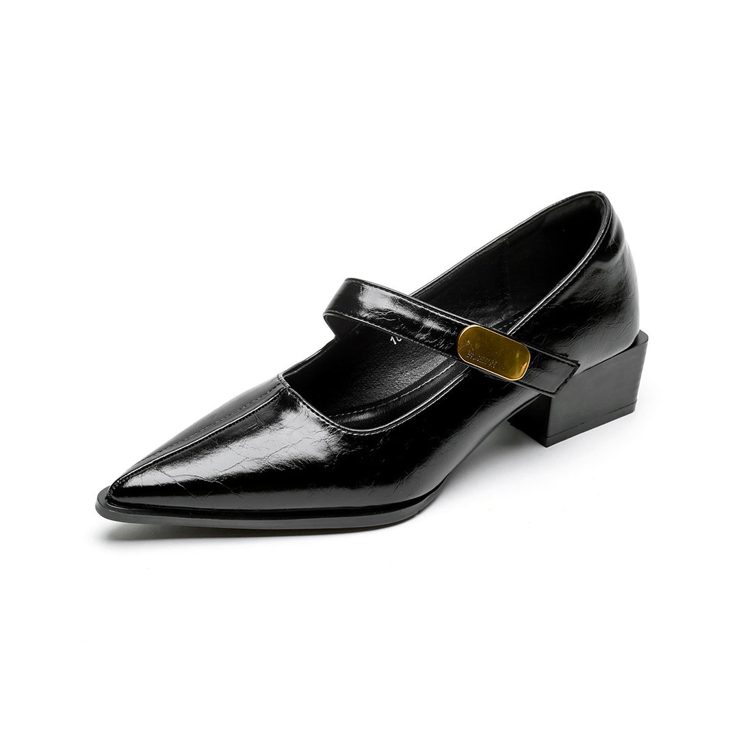 Damen modische Slingback-Pumps mit eleganter Riemenverzierung EB