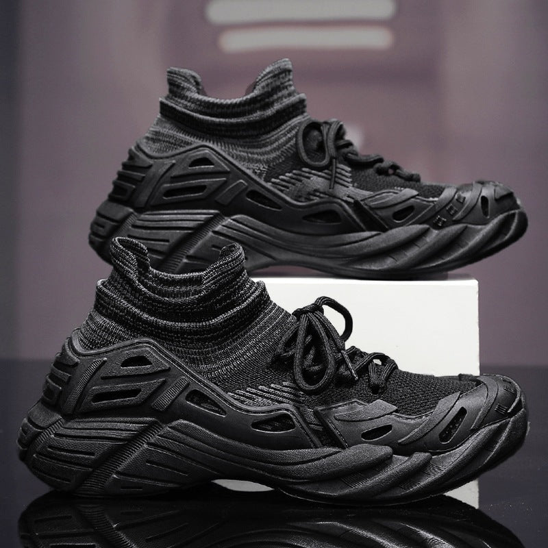 Damen Sportliche Sneakers mit atmungsaktiver Strick-Oberfläche und rutschfester Laufsohle EB