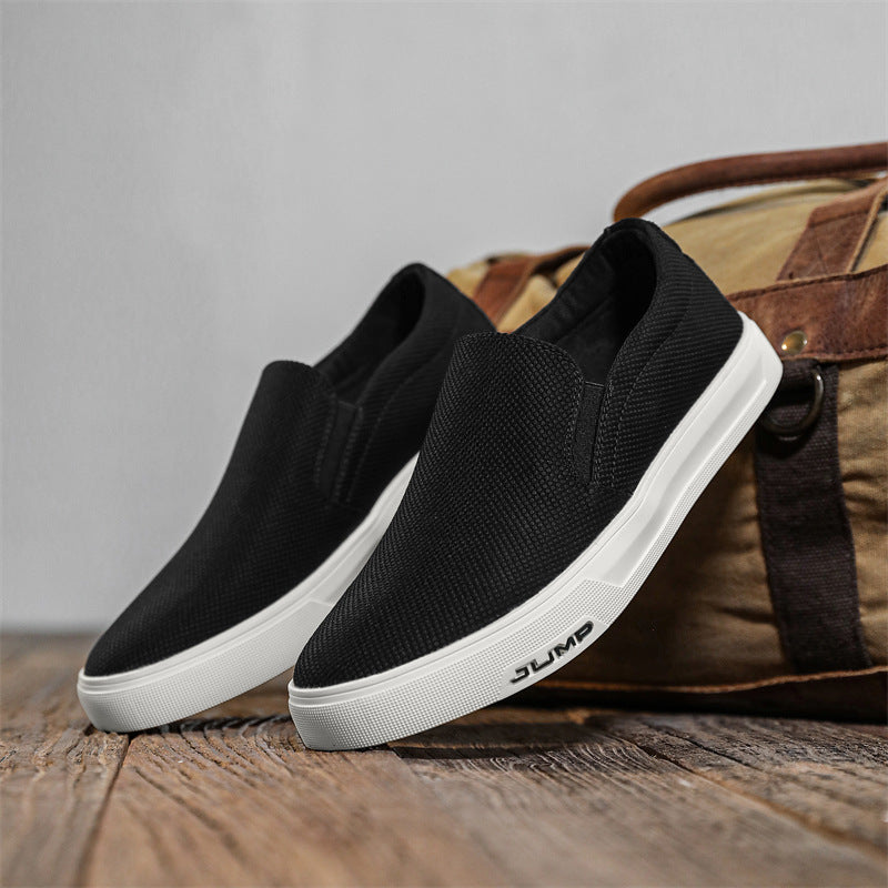 Damen Bequeme Slip-On Sneakers aus atmungsaktivem Textil EB