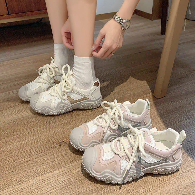 Damen Sportliche Chunky Sneakers mit atmungsaktiver Mesh-Oberfläche und rutschfester Sohle EB