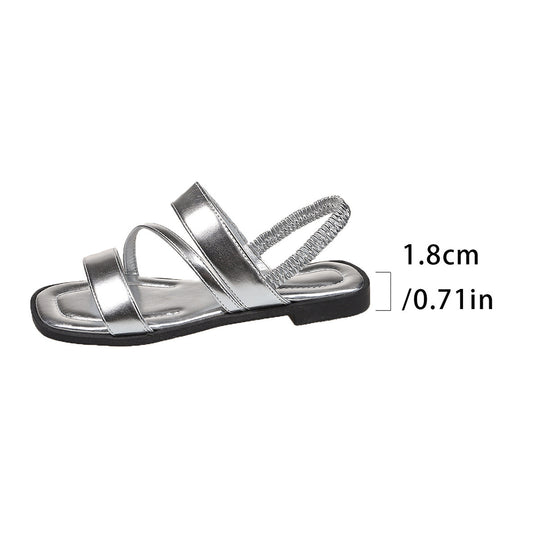 Damen Komfortable Riemchen-Sandalen mit gepolsterter Fußbettgestaltung EB