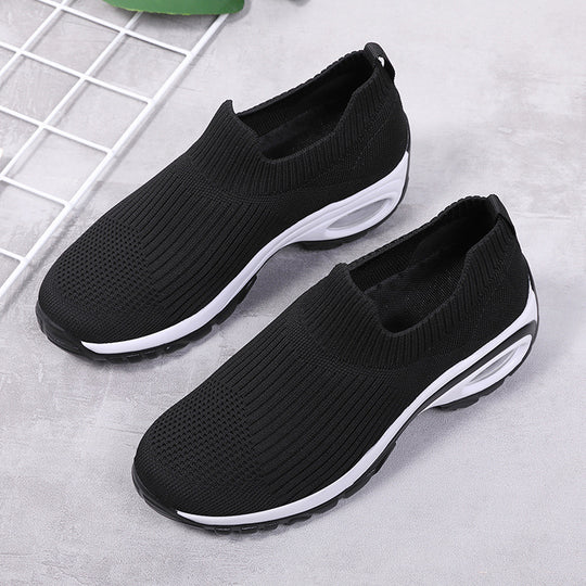 Damen Komfortable Slip-On Laufschuhe mit dämpfender Sohle EB
