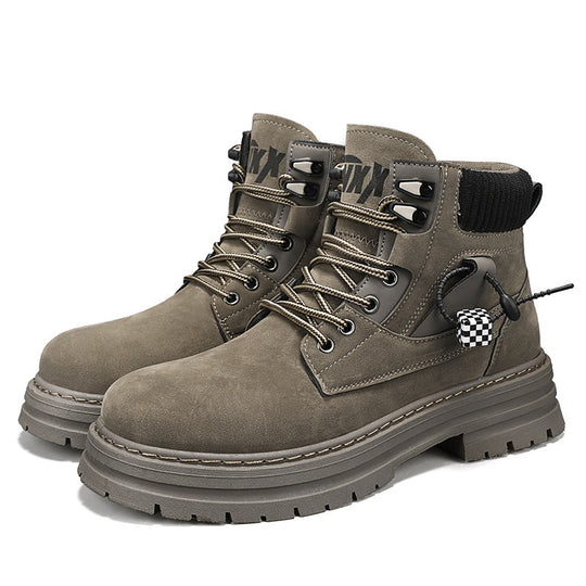 Damen robuste High-Top Stiefel mit atmungsaktivem Rippenkragen und rutschfester Sohle EB