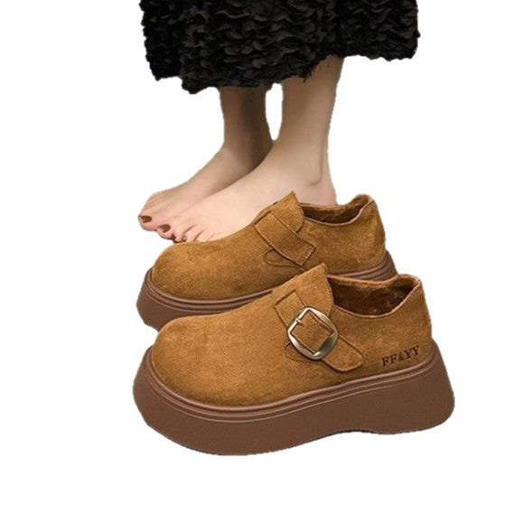 Damen modische Slipper mit bequemer Sohle und dekorativem Schnallenverschluss EB