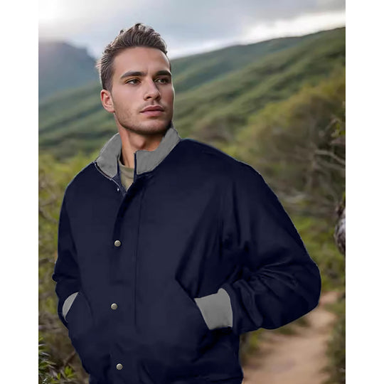 Herren leichte Steppjacke mit praktischen Seitentaschen und modernem Kragen EB